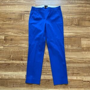NWT J. Crew 4 Martie Royal Blue Bi-Stretch Ankle Pants Office Siren Corpcore